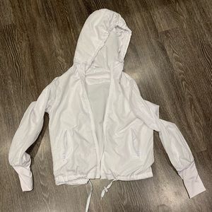 White zyia bomber jacket